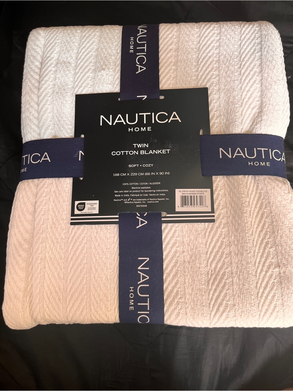 Nautica Home Twin Cotton Blanket - NEW